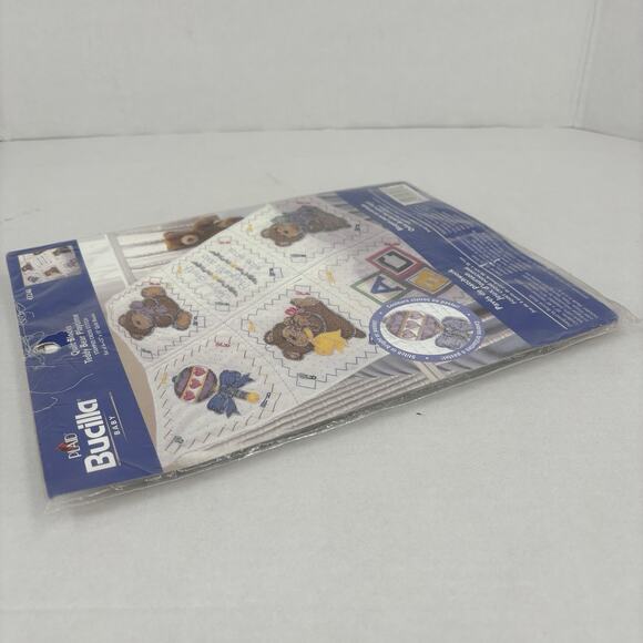 Bucilla Quilt Blocks Teddy Bear Playtime Stamped Cross Stitch 2003 Kit 43246 - Picture 6 of 10